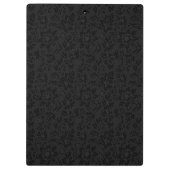 黒と金ゴールドのダマスクのクリップボード クリップボード (裏面)