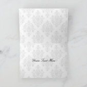 黒と金ゴールドのダマスクウェディング招待状 招待状 (内部)