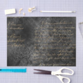 黒と金ゴールドのダマスクヴィンテージ書 薄葉紙 (クラフト)