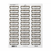 黒と金ゴールドのダマスク結婚スワーズのラベル ラベル (フルシート)