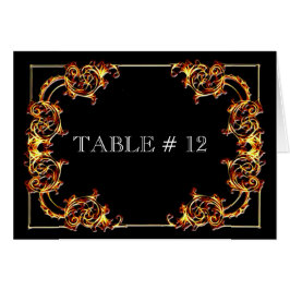 黒と金ゴールドのテーブル結婚番号のイベント