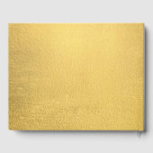 黒と金ゴールドのテーマ結婚の ゲストブック (裏面)