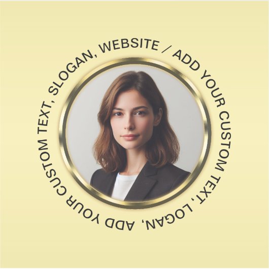 黒と金ゴールドのデザイン、ロゴ、または金ゴールドの円の写真、 シール (正面)