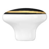 黒と金ゴールドのトリム セラミックノブ (側面)