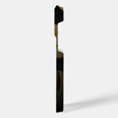 黒と金ゴールドのトロピカル葉 iPhoneケース (左側面)