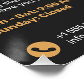 黒と金ゴールドのネイルサロン、メイクアップアーティスト光沢 ポスター (コーナー)