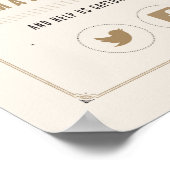 黒と金ゴールドのハッシュタグ結婚のポスター ポスター (角)