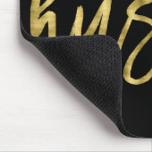 黒と金ゴールドのハッスルマウスパッド マウスパッド (コーナー)