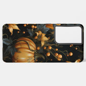 黒と金ゴールドのハロウィーンカボチャ SAMSUNG GALAXYケース (裏面横)