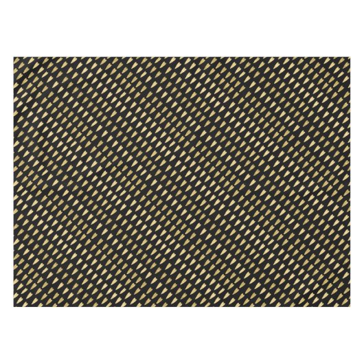 黒と金ゴールドのハート テーブルクロス (正面(横))