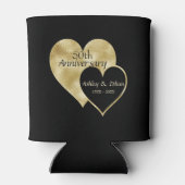 黒と金ゴールドのハート 缶クーラー (裏面)