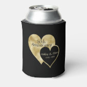 黒と金ゴールドのハート 缶クーラー (缶裏面)