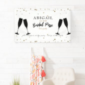 黒と金ゴールドのバチェロレッテバナー 横断幕 (インサイチュ)