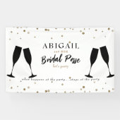 黒と金ゴールドのバチェロレッテバナー 横断幕 (横)