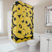 黒と金ゴールドのバブル球体 シャワーカーテン (インサイチュ)