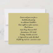 黒と金ゴールドのバルーンパーティの招待状 招待状 (裏面)