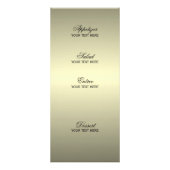 黒と金ゴールドのバー付きスターライト – メニュー (裏面)