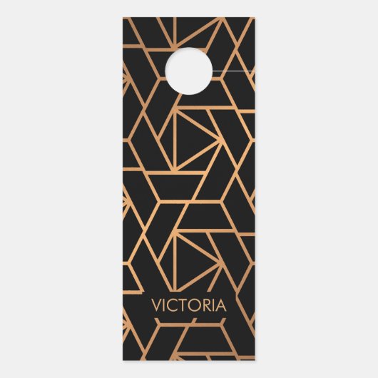 黒と金ゴールドのパタエレガントーン ドアノブサイン (裏面)