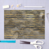 黒と金ゴールドのパタストライプのーン 薄葉紙 (クラフト)