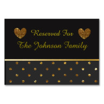 黒と金ゴールドのパーティー結婚またはテーブルカード