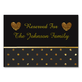 黒と金ゴールドのパーティー結婚またはテーブルカード テーブルナンバー