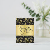 黒と金ゴールドのフローラエンクロージャカード エンクロージャーカード (スタンド正面)