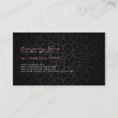 黒と金ゴールドのフローラガーリーのマスク 名刺 (裏面)