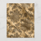 黒と金ゴールドのフローラゴシック結婚式招待状 チラシ (裏面)