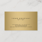 黒と金ゴールドのフローラマスク 名刺 (裏面)