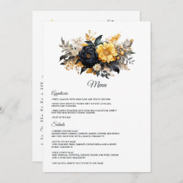黒と金ゴールドのフローラ結婚の メニュー