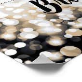 黒と金ゴールドのブライダルシャワーフォトブースフレーム ポスター (角)