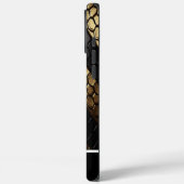 黒と金ゴールドのヘビの肌の印象的なパターン Case-Mate iPhoneケース (裏面 / 左)