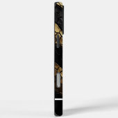 黒と金ゴールドのヘビの肌の印象的なパターン Case-Mate iPhoneケース (裏面 / 右)