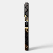 黒と金ゴールドのヘビの肌の印象的なパターン Case-Mate iPhoneケース (裏面 / 左)