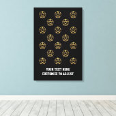 黒と金ゴールドのペンタグラム キャンバスプリント (インサイチュ (ウッドフロア))