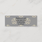 黒と金ゴールドのペンタグラム スキニー名刺 (裏面)