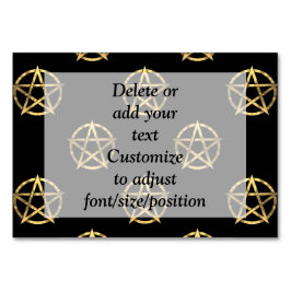 黒と金ゴールドのペンタグラム テーブルナンバー