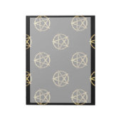 黒と金ゴールドのペンタグラム ノートパッド (回転)