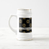 黒と金ゴールドのペンタグラム ビールジョッキ (左)