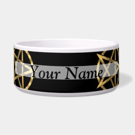 黒と金ゴールドのペンタグラム ボウル