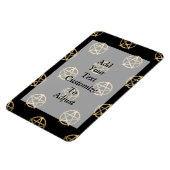 黒と金ゴールドのペンタグラム マグネット (左側)