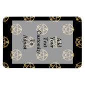 黒と金ゴールドのペンタグラム マグネット (横)