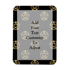 黒と金ゴールドのペンタグラム マグネット