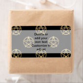 黒と金ゴールドのペンタグラム ラベル (インサイチュ)