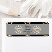 黒と金ゴールドのペンタグラム ラベル (インサイチュ)