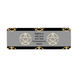黒と金ゴールドのペンタグラム ラベル