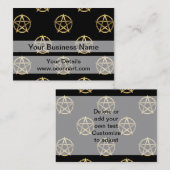 黒と金ゴールドのペンタグラム 名刺 (正面/裏面)