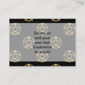 黒と金ゴールドのペンタグラム 名刺 (裏面)