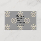 黒と金ゴールドのペンタグラム 名刺 (裏面)