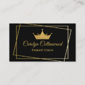 黒と金ゴールドのページコーチの名刺 名刺 (正面)